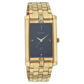 Sonata Men's Watch Analog Black Dial With Gold Stainless Steel Band, 7071YM03